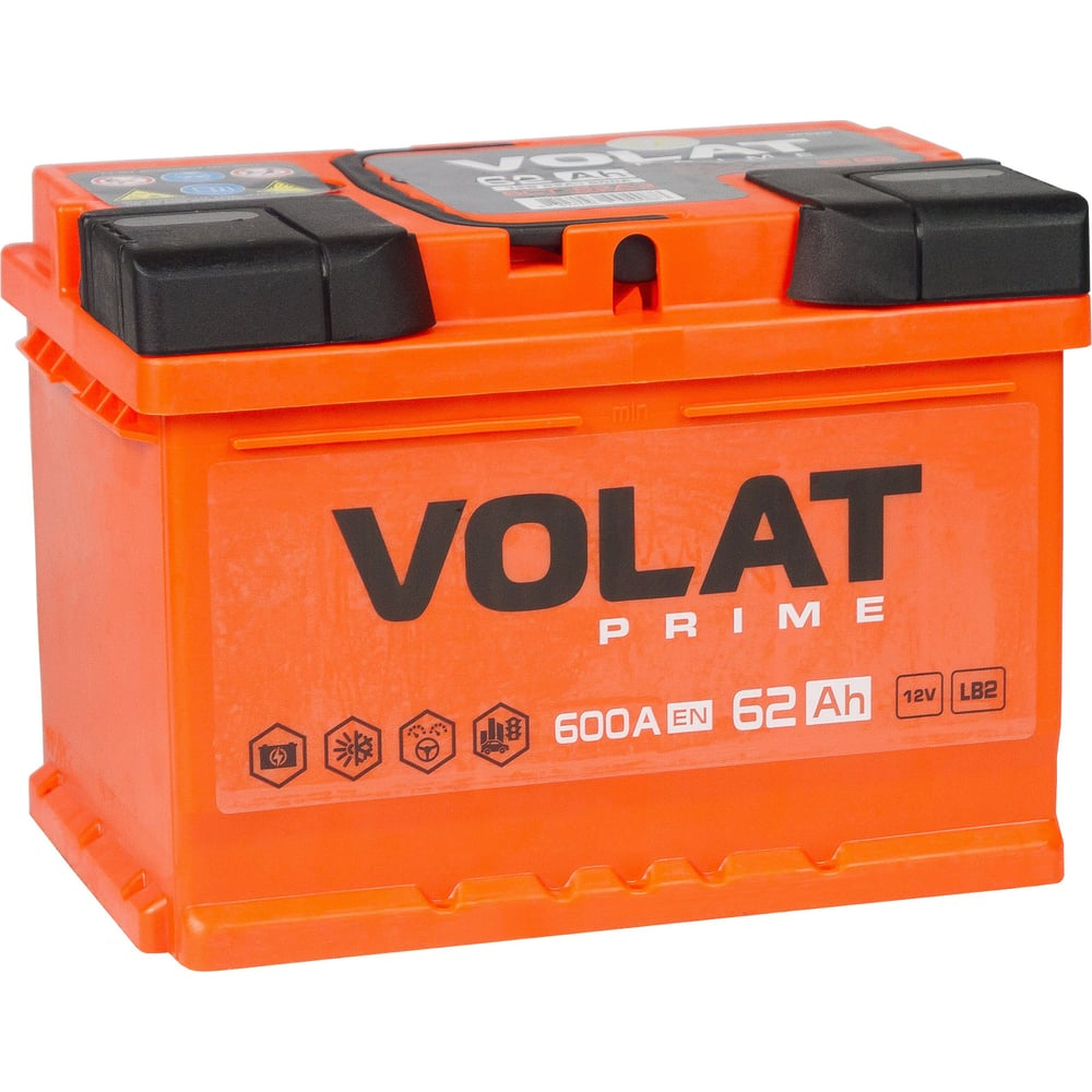 VOLAT Prime 62Ah R+ (низкий)