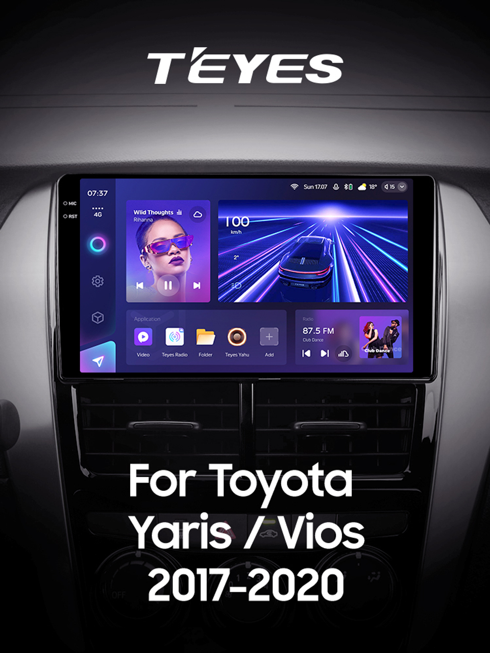 Teyes CC3 2K 9"для Toyota Yaris, Vios 2017-2020