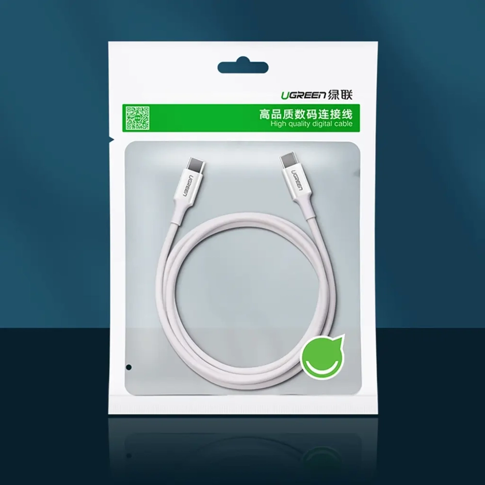 Кабель USB C - USB C, 480Mbps, 3A, QC4.0/PD3.0, 60W, 1m, UGREEN 60518