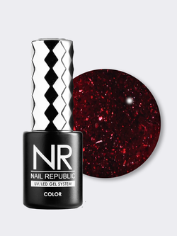 NR-431 Perfect red гель-лак, Мерцающий бордовый циркон, 10 мл