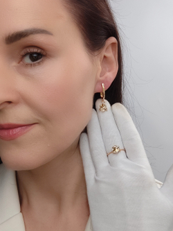 Колье Миражи с кристаллами Swarovski цвета шампань