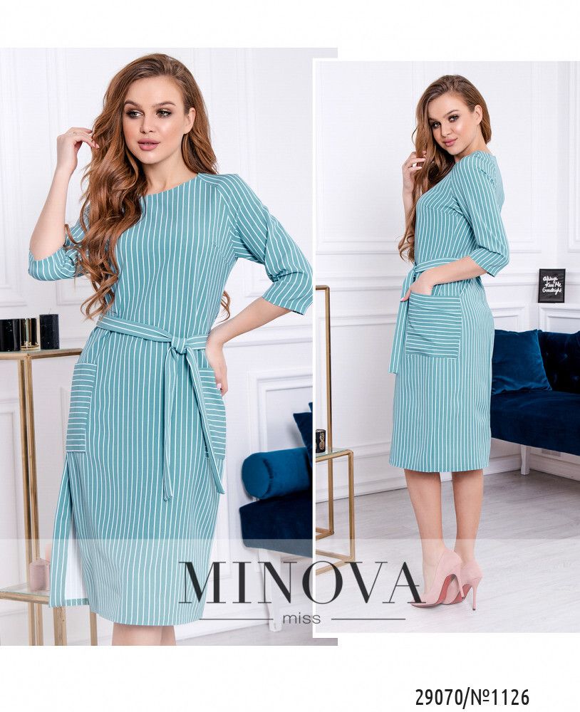 Платье 1126-бирюзовый Minova Платье 1126-бирюзовый Minova
