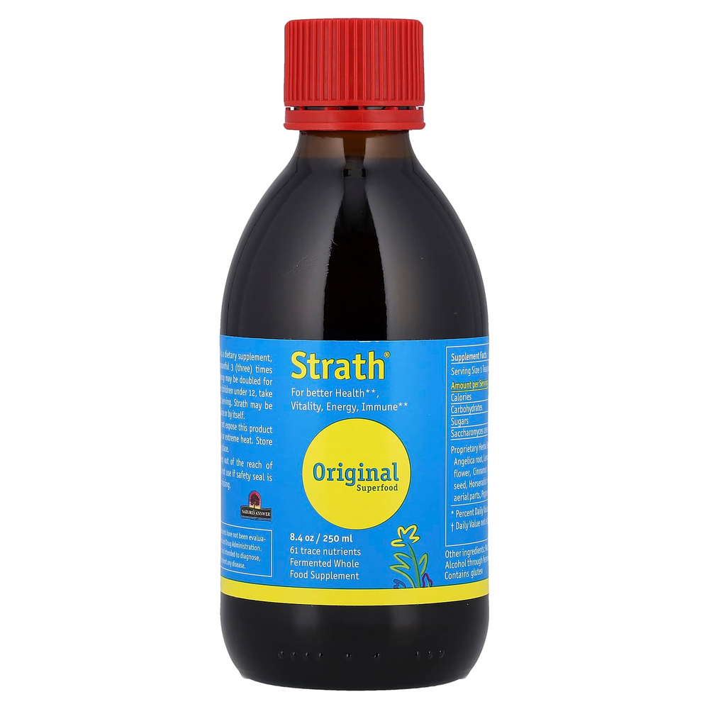 Bio-Strath, Оригинальный, постбиотик из ферментированных травяных дрожжей, 250 мл (8,4 унции)