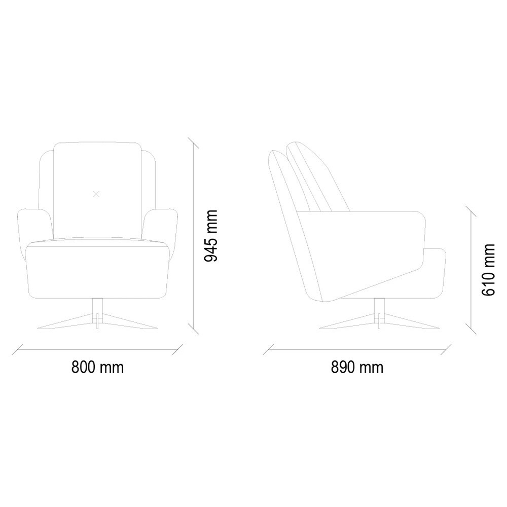 Кресло вращающееся ENZA HOME MILAN EH67888