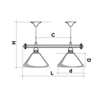 Лампа STARTBILLIARDS 2 пл. (плафоны золотые,штанга золотая,фурнитура золото)