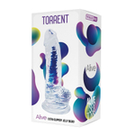 Прозрачный фаллоимитатор на присоске Torrent Jelly Dildo - 20,6 см. (Цвет: прозрачный)