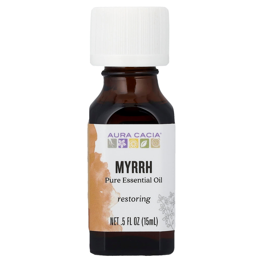 Aura Cacia, Чистое эфирное масло мирры, 15 мл (0,5 жидк. унц.)