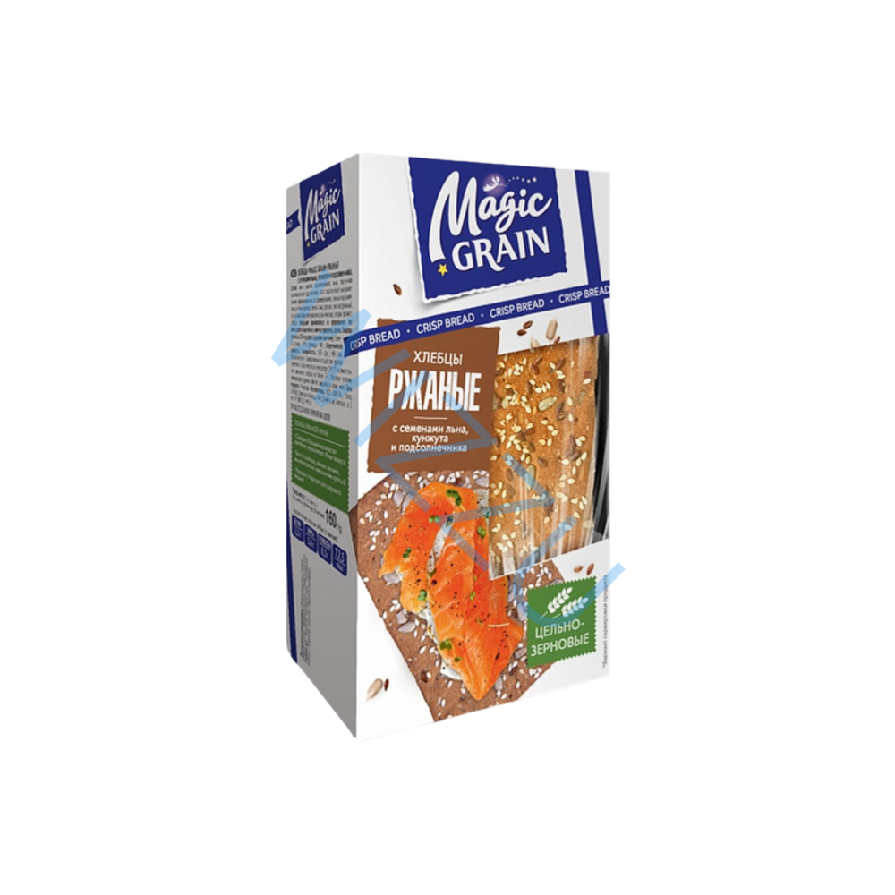 Хлебцы Magic Grain Ржаные с семенами льна подс кунжута 160г