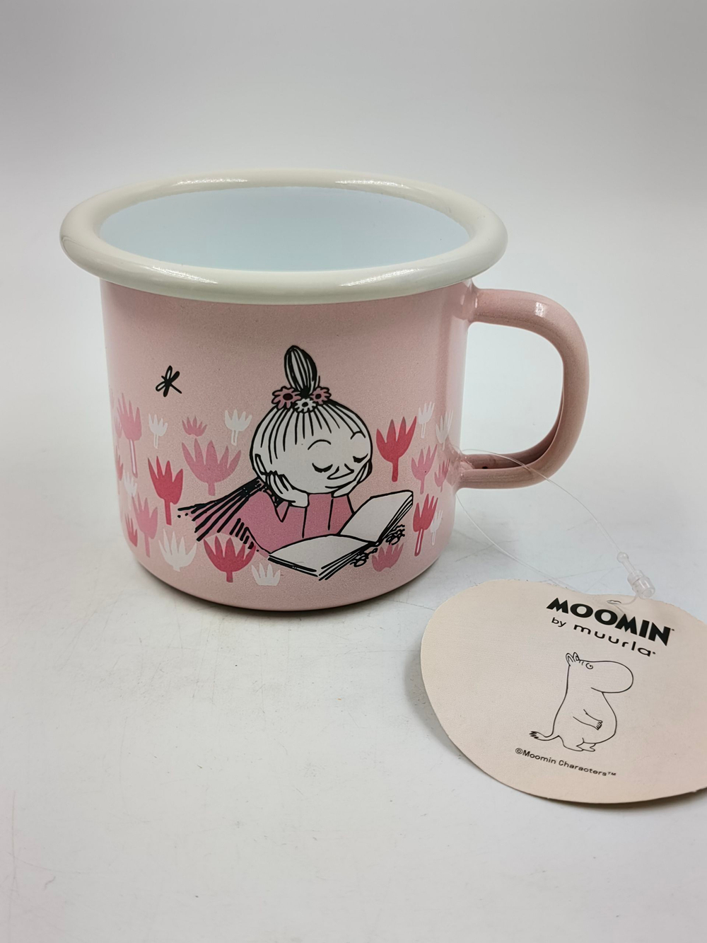 Эмалированная кружка Moomin с изображением Муми-троллей, розовая, 250 мл (из Финляндии)