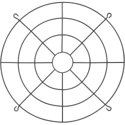 Решетка защитная металлическая ЭРА SPP-AC8-402-200 для светильников SPP-402 мощностью 200Вт | Светильники для высоких пролетов (хайбеи)