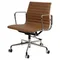 Офисное кресло Eames Ribbed EA 117 коричневая кожа