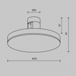 Накладной светильник Maytoni Technical Plato TR152-1-7W3K-PT