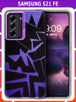 Дизайнерский чехол из пластика для SAMSUNG GALAXY S21 FE с усиленной защитой камеры и глянцем