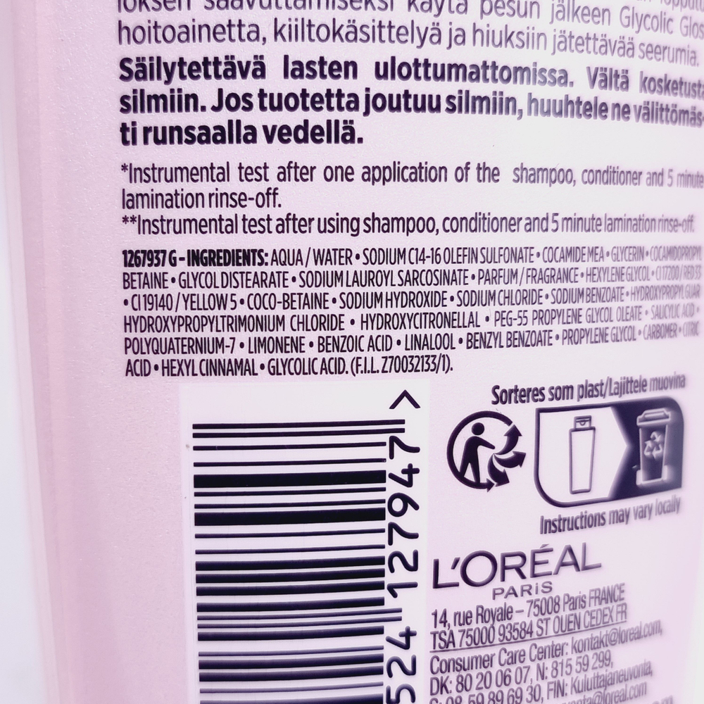 Гликолиевый Шампунь Glycolic Gloss для блеска 200 мл (Франция)