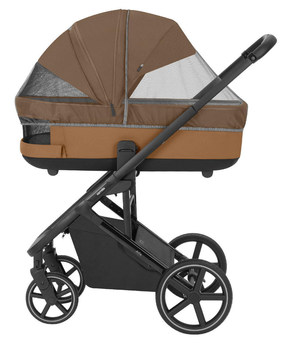 Коляска Carrello Alfa CRL-6522 2025 Cybex Cloud G i-Size Magic Black 3 в 1 Honey Beige