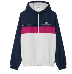 Meski dres tenisowy Lacoste Diamond Taffeta Sport - grey/navy blue/fuchsia pink