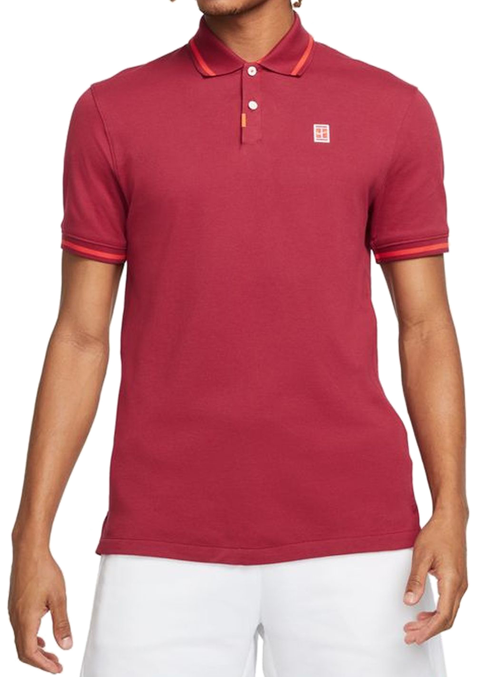 Мужское теннисное поло Nike Polo Dri-Fit Heritage Slim2 M - pomegranate