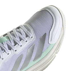 Женские кроссовки для падела Adidas Courtquick Padel W — white/silvermetallic/clear mint