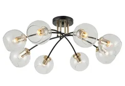 Люстра потолочная Rilon 26010/8 GOLD+BLACK, 8×40 Вт, золотая и чёрная