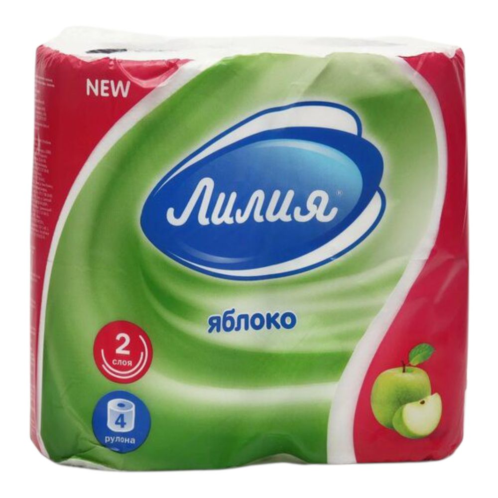 Туалетная бумага Лилия 2сл 4рул Яблоко