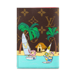 LOUIS VUITTON Monogram Coated Canvas Passport Holder Unisex Brown