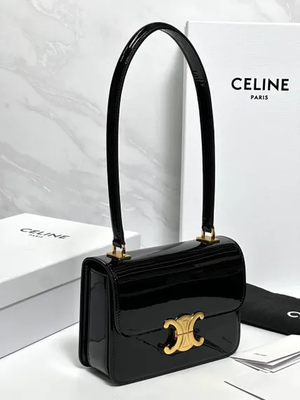 СУМКА CELINE GARANCE ДЛЯ ПОДРОСТКОВ ИЗ ЛАКИРОВАННОЙ ТЕЛЯЧЬЕЙ КОЖИ