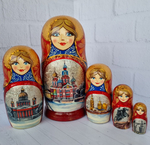 Матрёшка "Виды города" 5мест