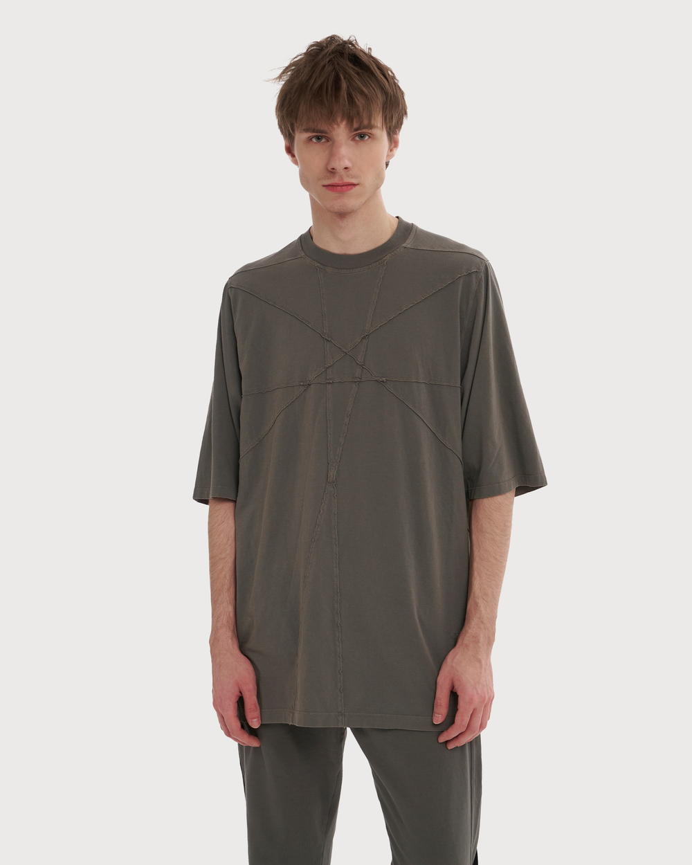 RICK OWENS DRKSHDW ФУТБОЛКА СЕРАЯ JUMBO SS