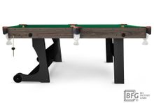 Бильярд BFG Compact Light 5 (Анкор+черный) (РП, анкор/черный (ЛДСП), ЛДСП_16, Euro Pro 50 ш1.98м Yellow green, Х/б сетка)