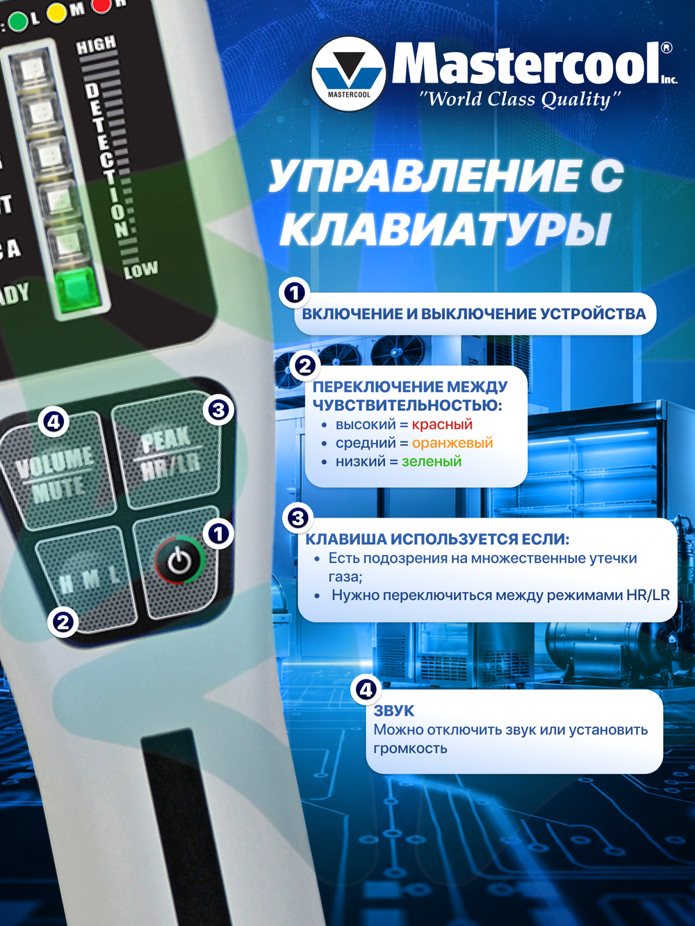 Электронный датчик поиска утечек горючих газов INTELLASENSE III 55975 в пластиковом кейсе