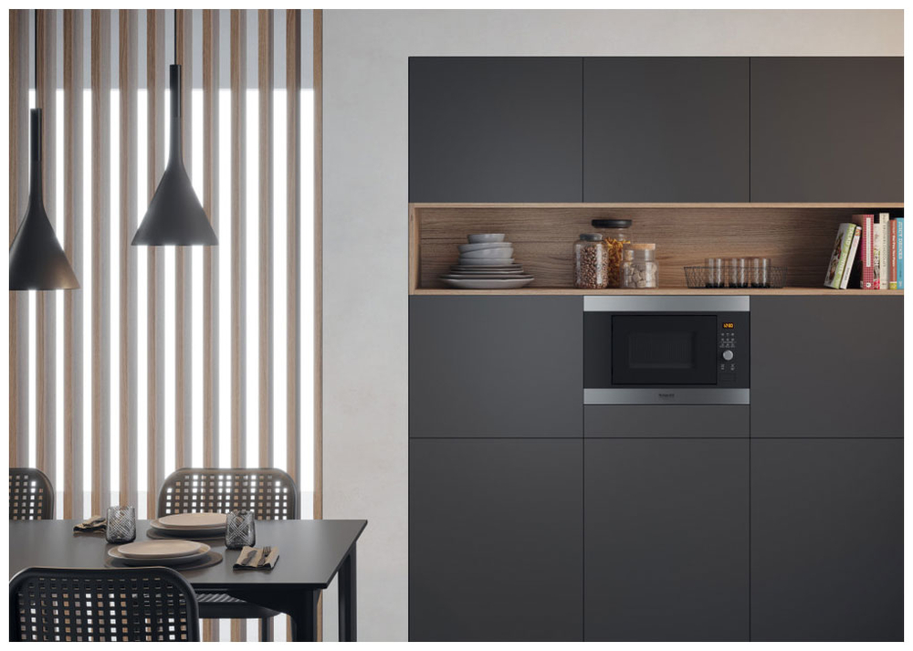 Встраиваемая микроволновая печь СВЧ Hotpoint MF20G IX HA, нержавеющая сталь