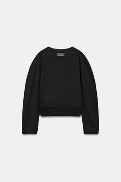ZARA ЖАКЕТ С ПУГОВИЦАМИ, ЧЕРНЫЙ