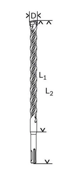 Бур по бетону SDS-plus HAWERA 18х450/400 артикул 104630