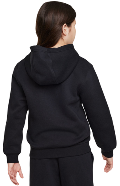 Кофта для девочки теннисная  Nike Club Fleece Full-Zip Hoodie - black/white