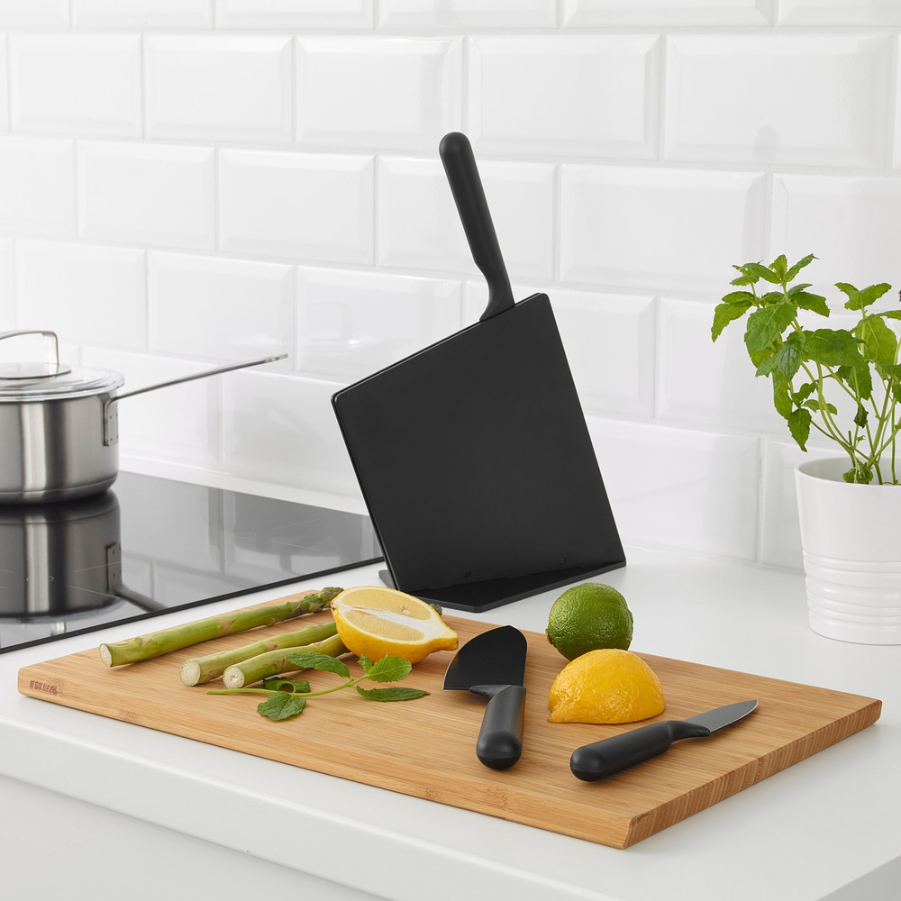 IKEA JÄMFÖRA  (ИКЕА ЙЭМФЁРА)  -  Блок с 3 ножами - чёрный