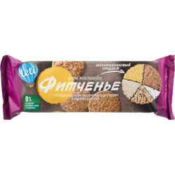 Печенье Фитченье Leti с пшеничными и овсяными хлопьями и овсяными отрубями 150 гр