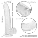 Прозрачный фаллоимитатор Size Queen 6  - 20,25 см.