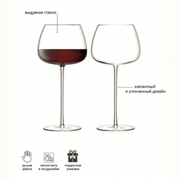 Набор из 2-х бокалов для красного вина Wine Culture 590 мл
