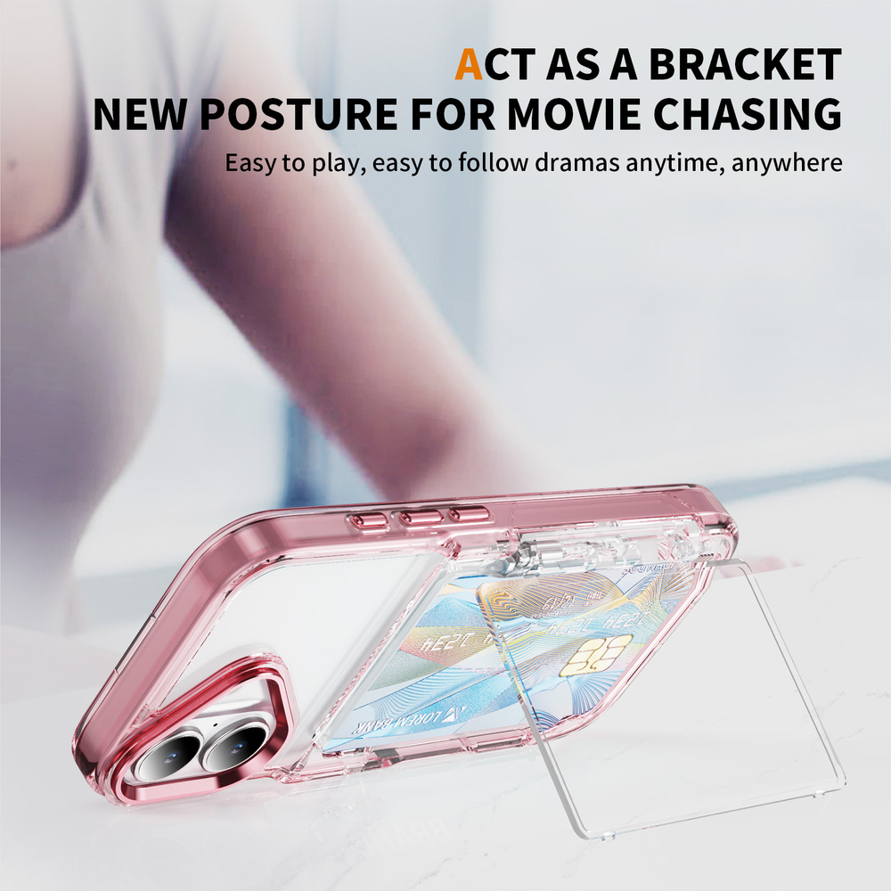 Прозрачный чехол Lumen Case с подставкой 2‑в‑1 и отделением для карт: iPhone 17