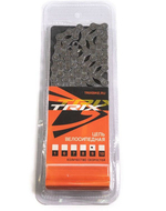 Цепь TRIX для 9 скоростей, 1/2"х11/28", 116 звеньев, пин 6,3мм, с замком, серая