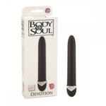 Чёрный классический вибратор Body & Soul Devotion Vibes - 18,5 см.