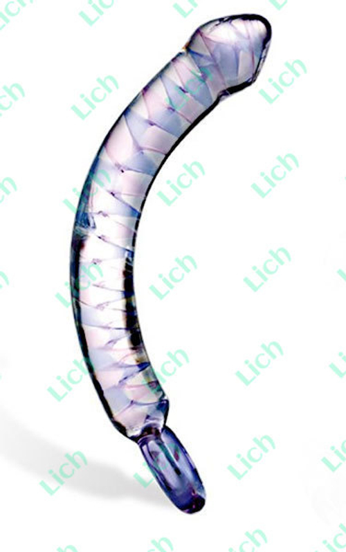 Стеклянный выгнутый стимулятор U-Turn Love Cane, 25 см