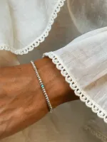 Браслет База мини с говлитом / Basic mini blue