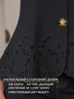 Джинсовый топ корсет с баской