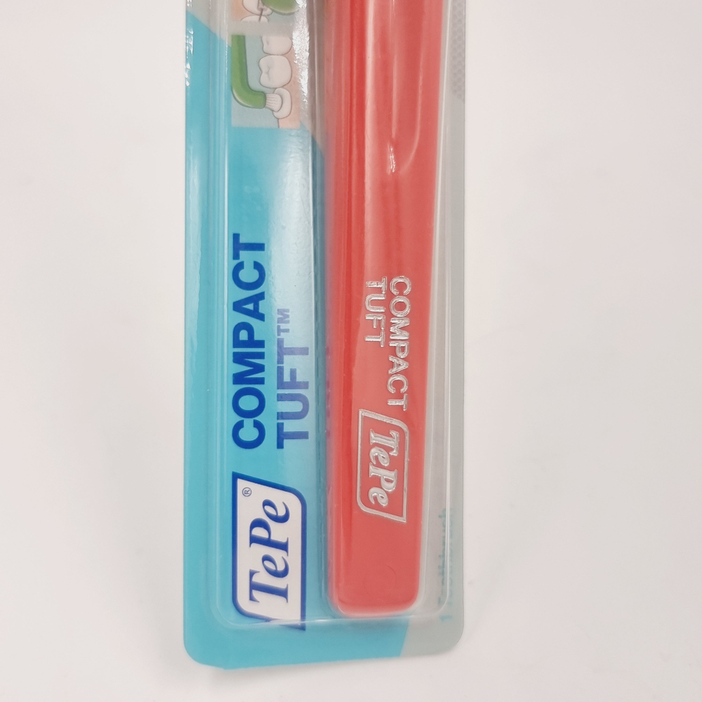 Монопучковая щетка TePe Compact Tuft, для брекетов и протезов, красная, 1 шт. (Швеция)