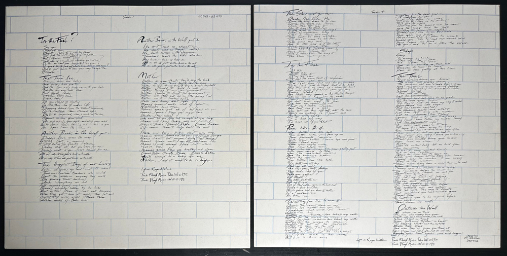 Pink Floyd - The Wall 2LP (Германия 1979г.)
