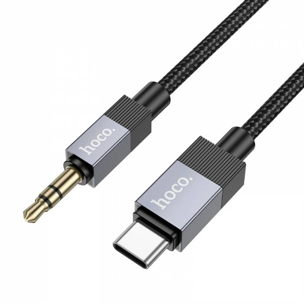 Аудио кабель AUX для Type-C Hoco UPA32B (black)