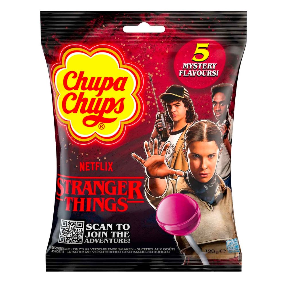*Леденец Chupa Chups 120гр Stranger Things 5 Flavours (Очень странные дела 5 вкусов) (12) 9404