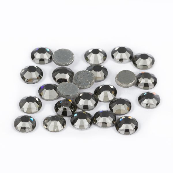 Стразы клеевые стекло 4.7 мм, 5х24 шт, SS20 №04 бл.серый (Black Diamond), Zlatka ZRTG-2024