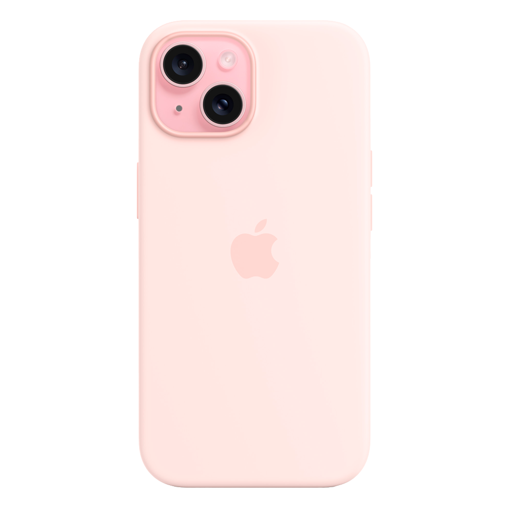 Силиконовый чехол с поддержкой MagSafe Apple Silicone Case для iPhone 15, Light Pink (Светло-розовый)